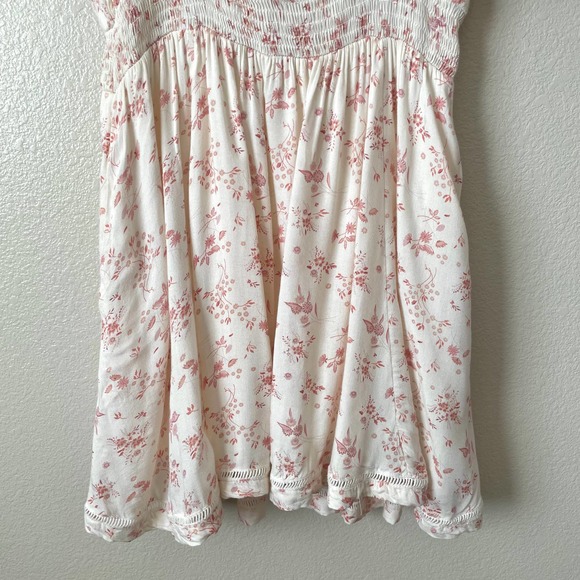 Free People Ditsy Floral Vintage Inspired Cottagecore Dandelion Mini Dress Ivory - Picture 9 of 15